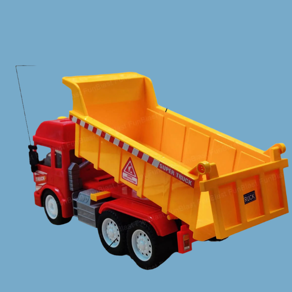 KrachtTruck | Diversión de juego robusta - Camión volquete accionado por fricción con luz y sonido para niños
