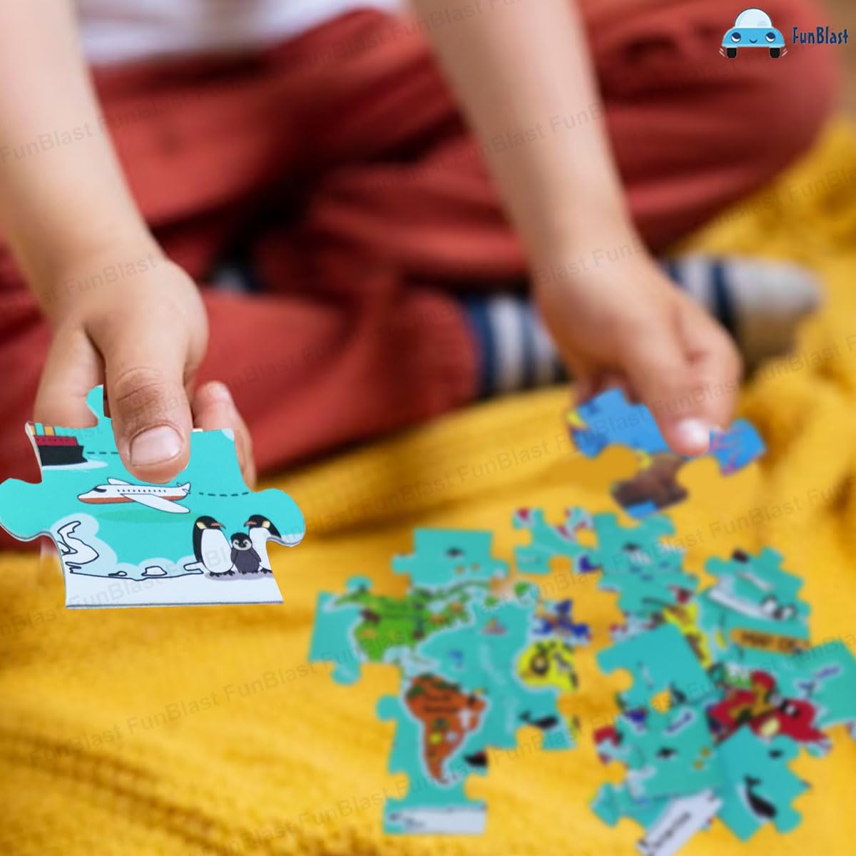 GeoQuest | Entdecke die Welt spielerisch - Educative Weltkarte Puzzle für Kinder