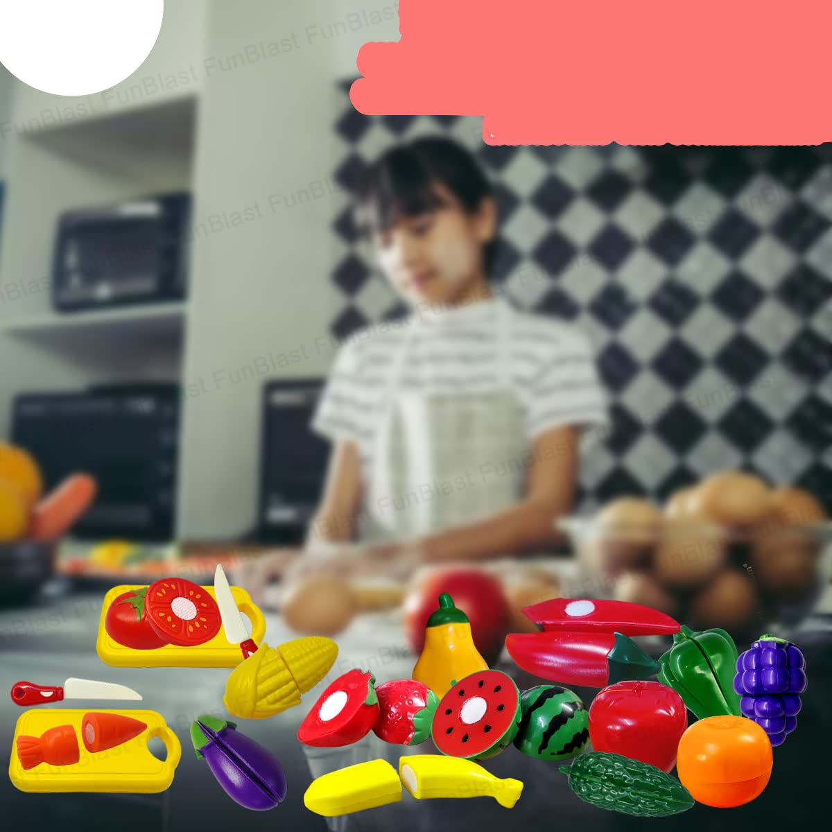 MiniChef | Spielerisches Lernen Schneiden - Gemüse- und Obstschneideset für Kinder