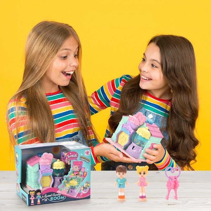 MiniWonder | Magisches Vergnügen - Mini Überraschungspuppenhaus mit Café, Zimmer und Studio für Mädchen