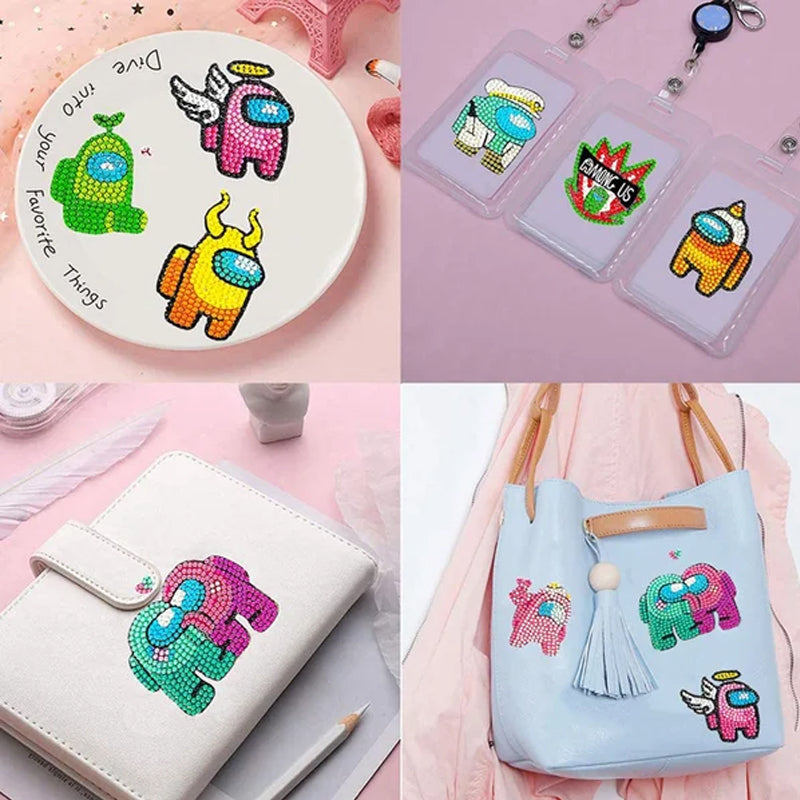 Pegatinas ShinyGem | Diversión mágica de manualidades - Pintura de diamantes 5D para niños