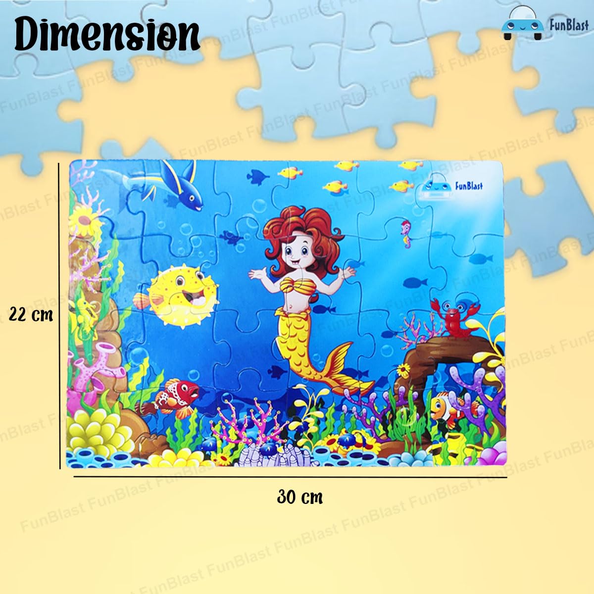 AquaPuzzle | Verzaubernde Unterwasserabenteuer - Holzmeerjungfrau Puzzle für Kinder