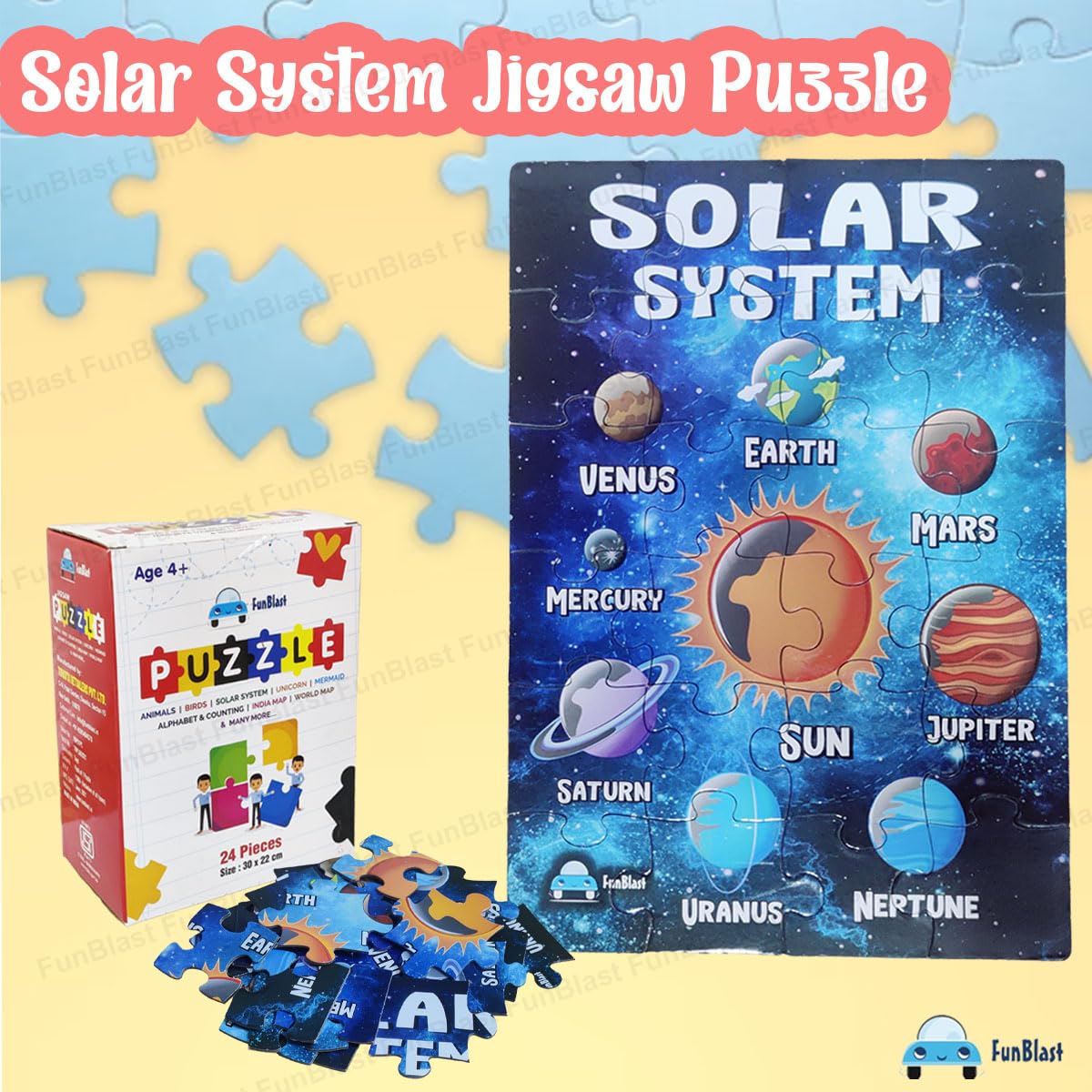 GalaxyQuest | Ontdek het universum - Houten zonnestelsel puzzel voor kinderen