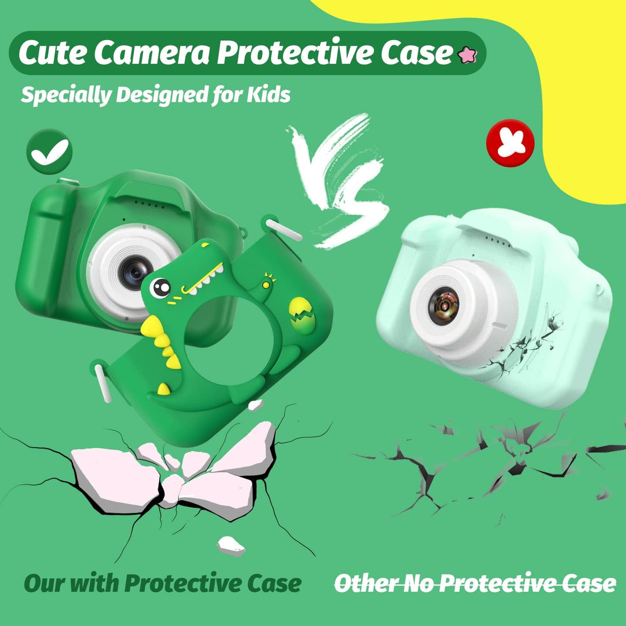 Dino Capture HD Camera | Voor Kleine Ontdekkers - Kids 1080P HD Camera voor Selfies en Video's