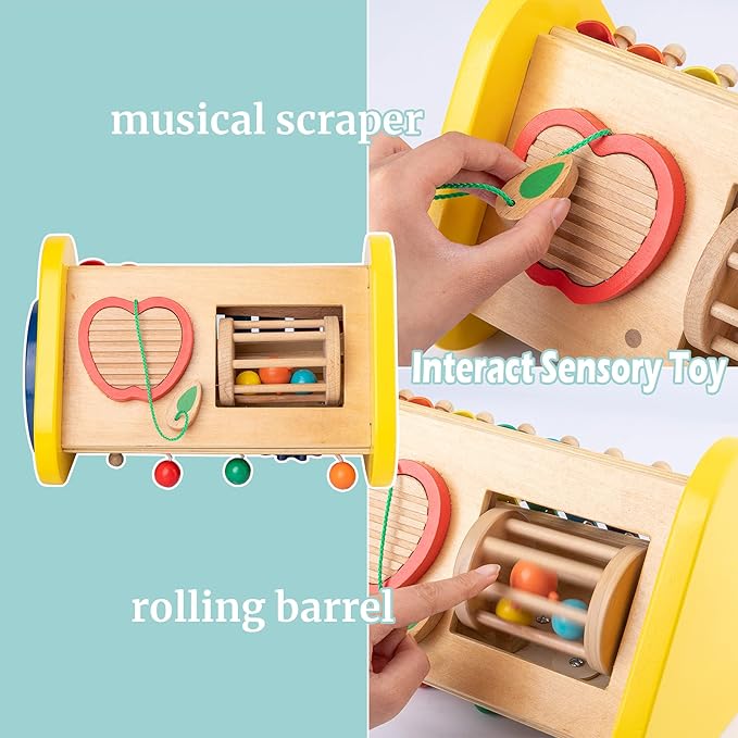 EcoToys Melody Triangle | Muzikale ontdekking voor kinderen - Xylophon en Trommel in één