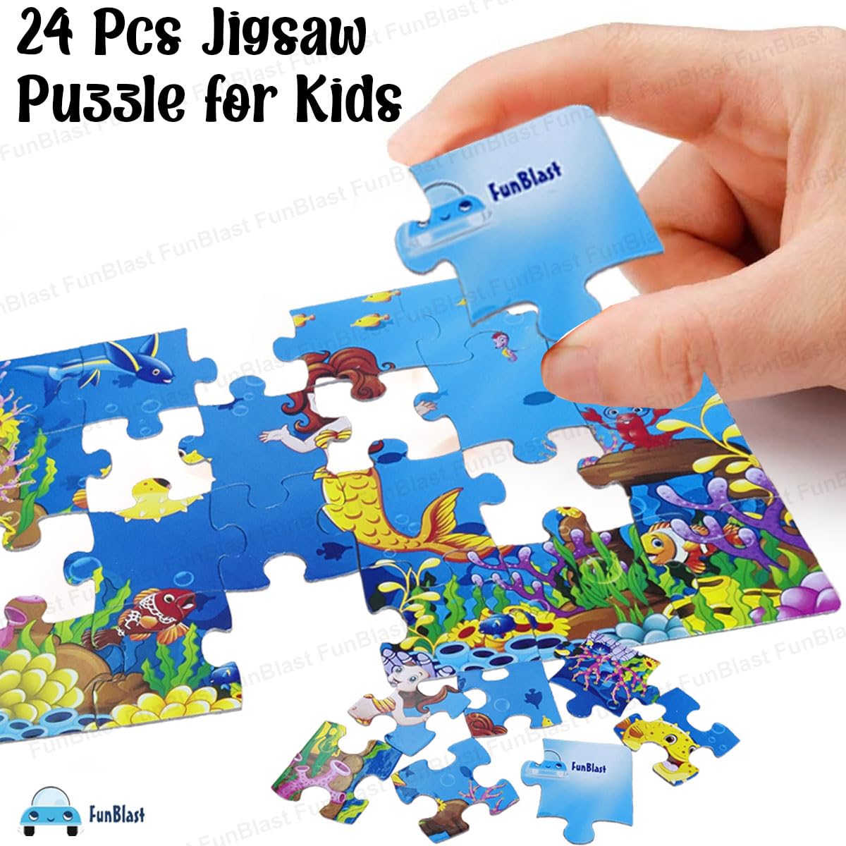 AquaPuzzle | Verzaubernde Unterwasserabenteuer - Holzmeerjungfrau Puzzle für Kinder