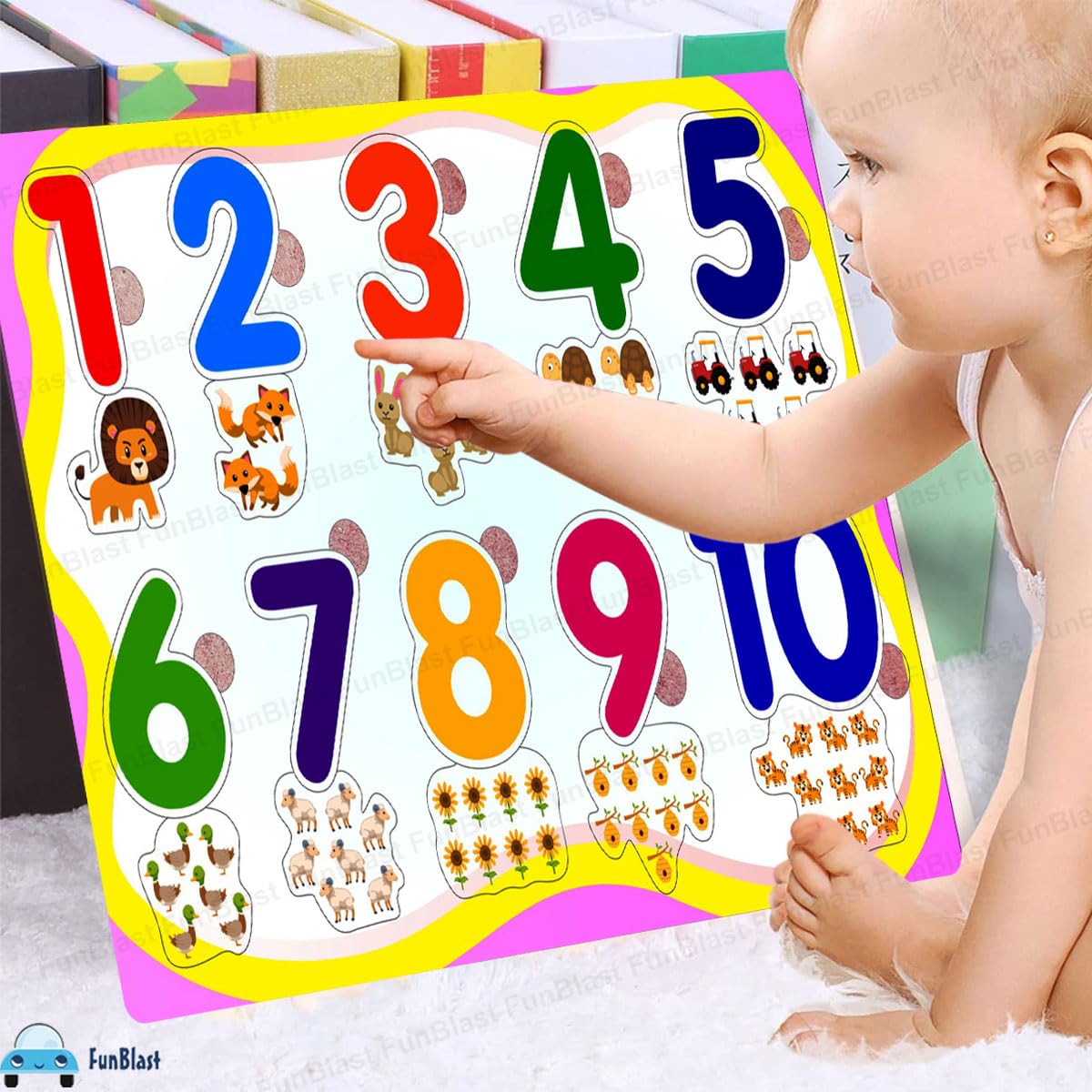 EduPlay | Lernen mit Freude - Holzpuzzle-Set für Kleinkinder und Vorschulkinder