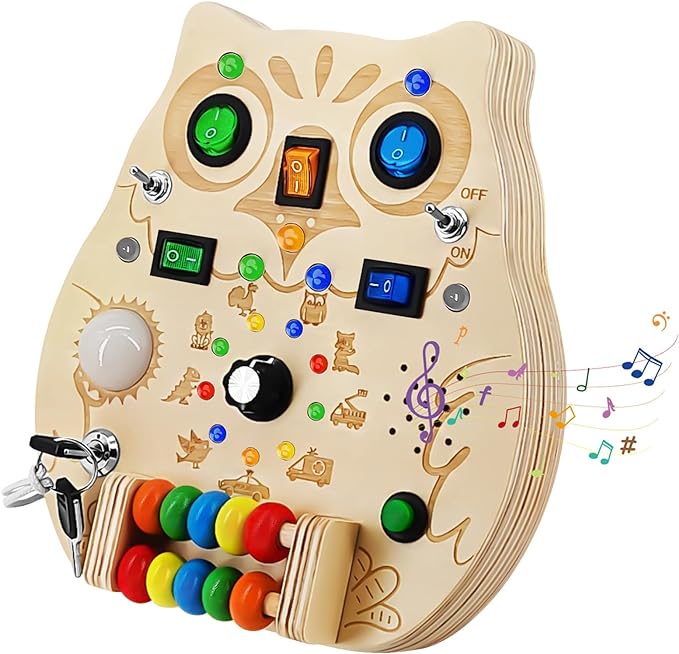 Owl Bright Board | Leer spelenderwijs - Educatief Houten Speelbord