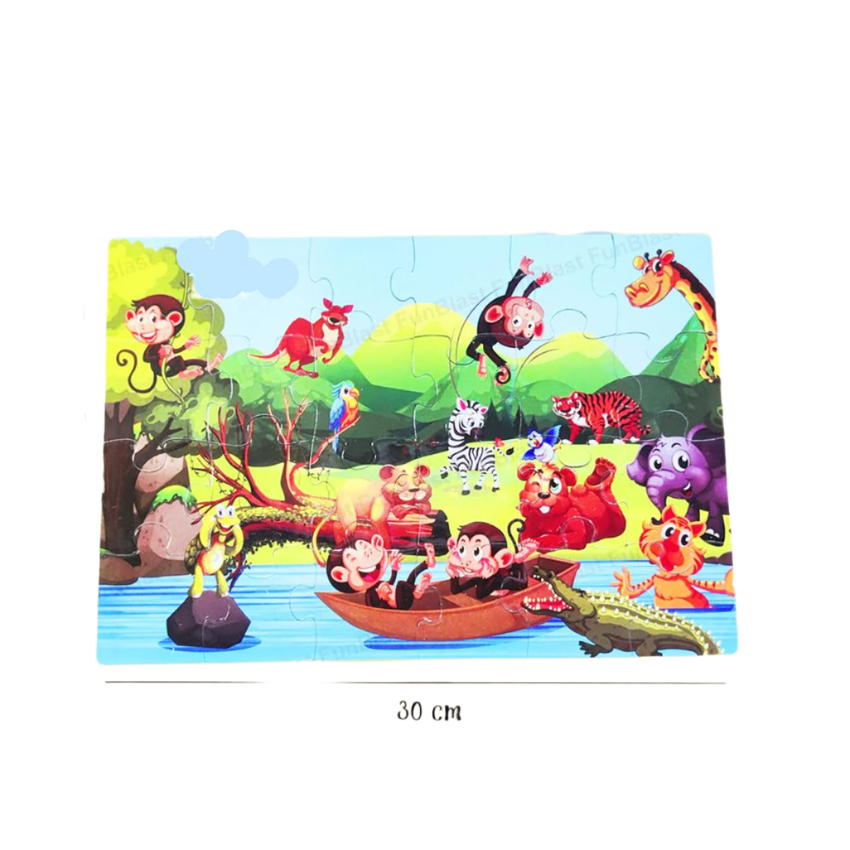 PuzzleSafari | Abenteuerliches Lernvergnügen - Tierreich Panorama Puzzle für Kinder