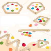 Thumbnail for Ecotoys Schritt & Balance | Abenteuerlicher Spielspaß - Montessori-Balancebalken und Trittsteine für drinnen und draußen!