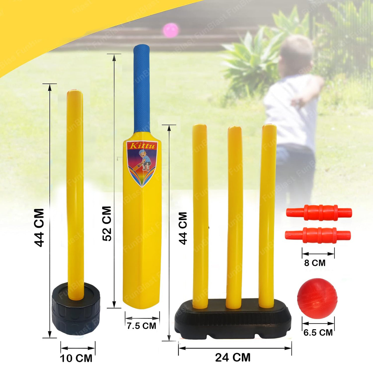 BatBoy | Da un jonrón - Set completo de cricket de plástico para niños