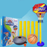 Thumbnail for HoopStars | Disfrute de juego interminable - Set de baloncesto ajustable para niños con balón, aro y red