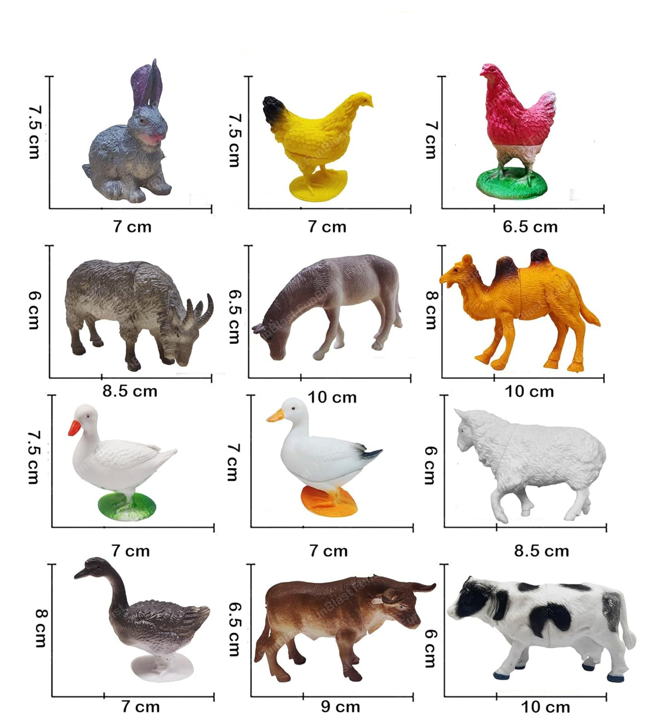 Nutztiere | Bauernhoftiere kennenlernen - Educatives Tierfiguren-Spielset für Kinder