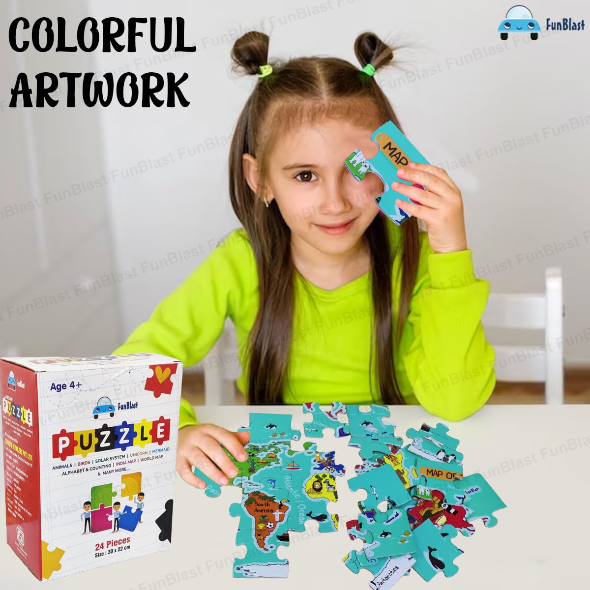 GeoQuest | Entdecke die Welt spielerisch - Educative Weltkarte Puzzle für Kinder