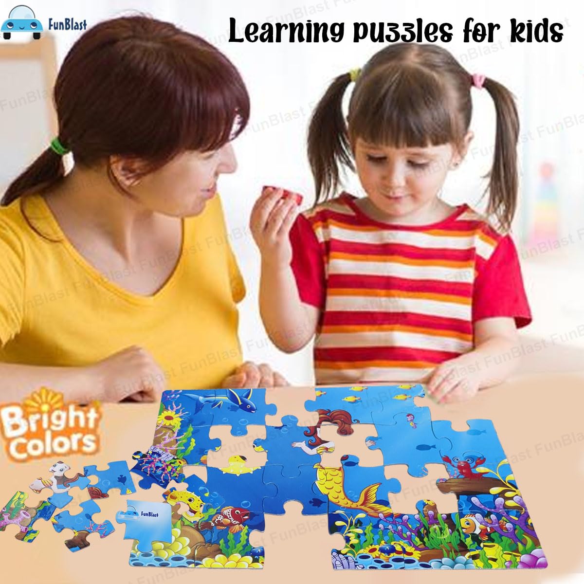 AquaPuzzle | Verzaubernde Unterwasserabenteuer - Holzmeerjungfrau Puzzle für Kinder