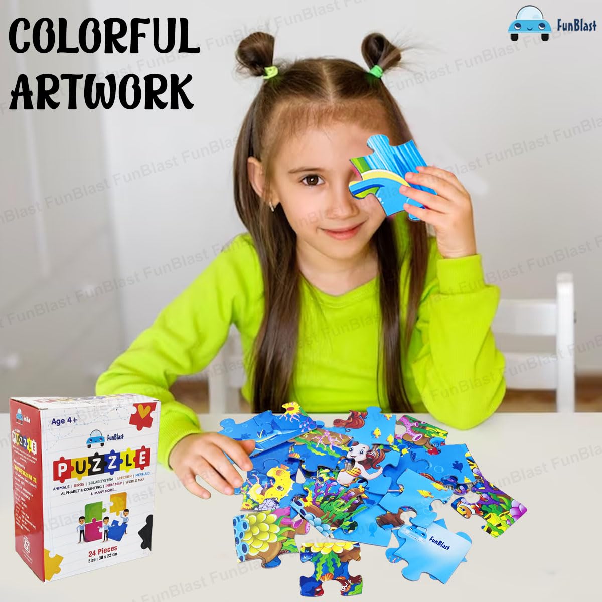 AquaPuzzle | Verzaubernde Unterwasserabenteuer - Holzmeerjungfrau Puzzle für Kinder