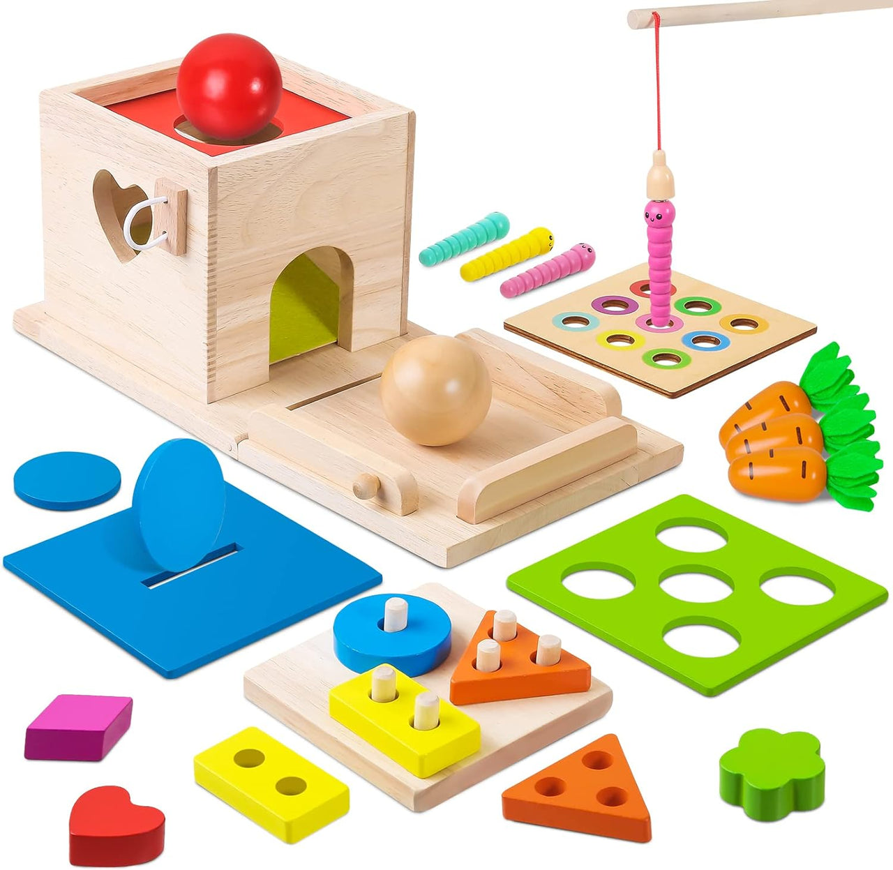 EcoToys EduPlay Box | Stimuleer leren en ontdekken - Montessori Houten Speelset