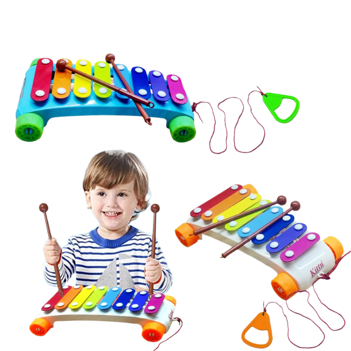 Melodieräder | Musikalische Magie in Bewegung - Ziehspielzeug Xylophon für Kleinkinder