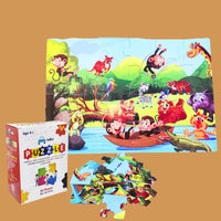 Thumbnail for PuzzleSafari | Abenteuerliches Lernvergnügen - Tierreich Panorama Puzzle für Kinder