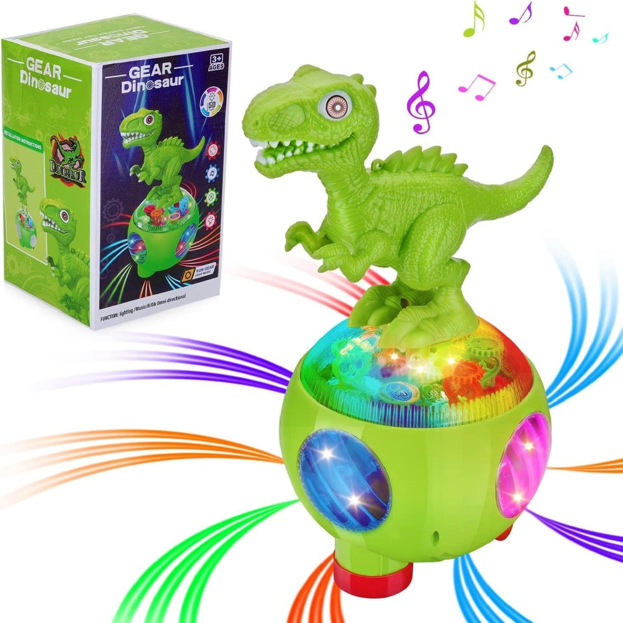 DinoBeats | Spielerisch lernen und entdecken - Interaktive musikalische Dinosaurier mit beweglichen Zahnrädern