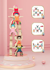 Thumbnail for Ecotoys AcroStack | Balanced play fun - Wooden stacking game for children