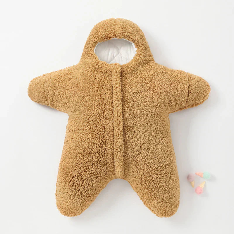 SnuggleBear Romper | Comfort voor jouw kleintje - Pluche Babypakje met Capuchon