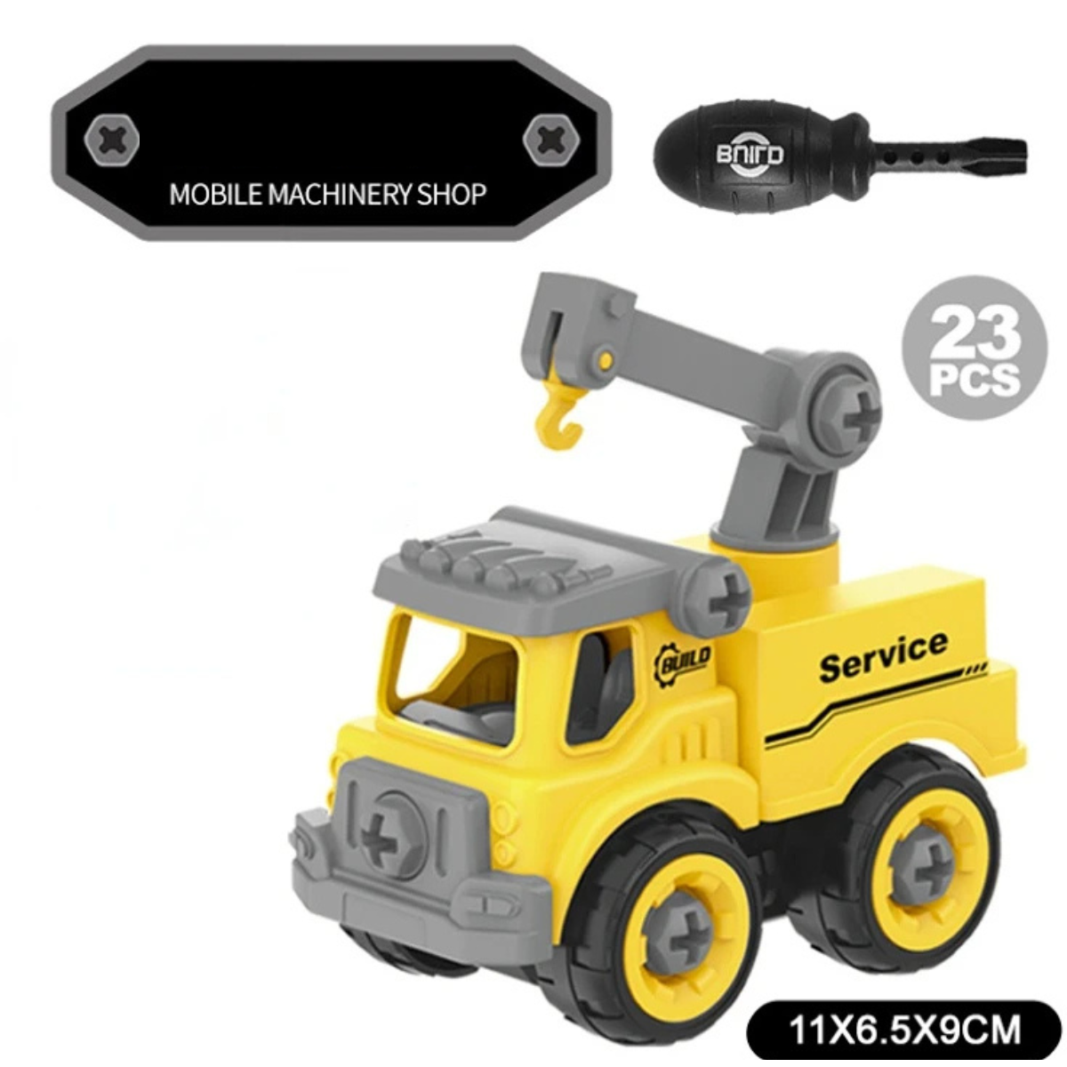 BuildMaster | stimuleer de creativiteit van je kind - bouwspeelset met graafmachine, trekker en meer