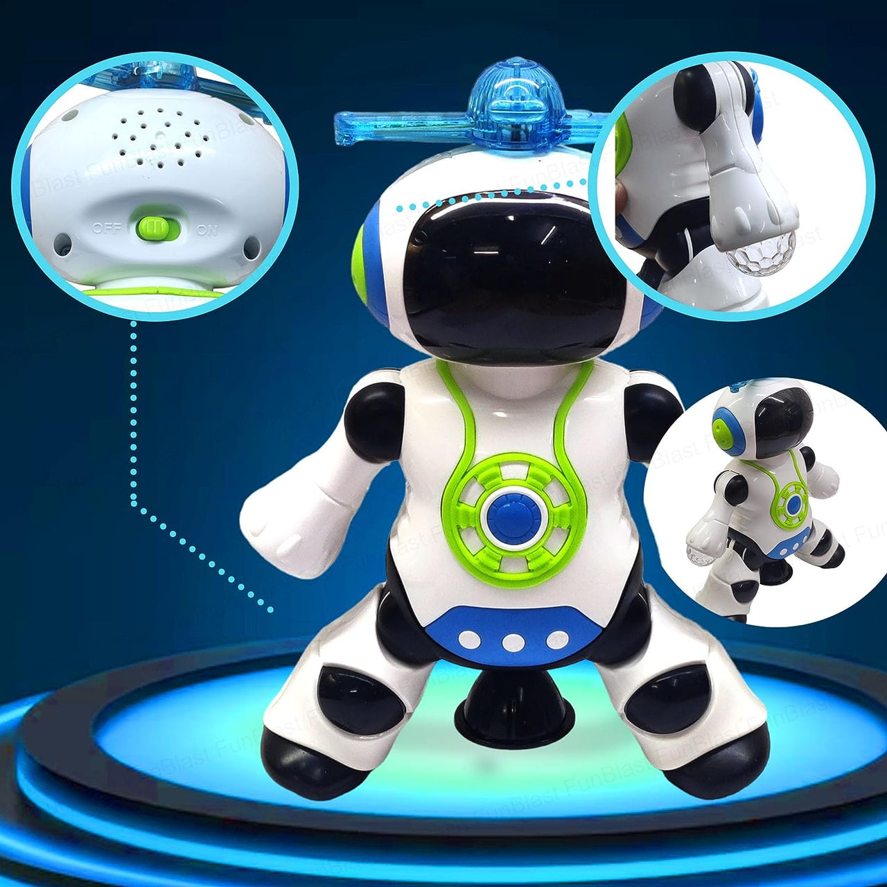 RoboGroove | Espectáculo de baile - Robot de música electrónica con luces LED y rotación de 360°