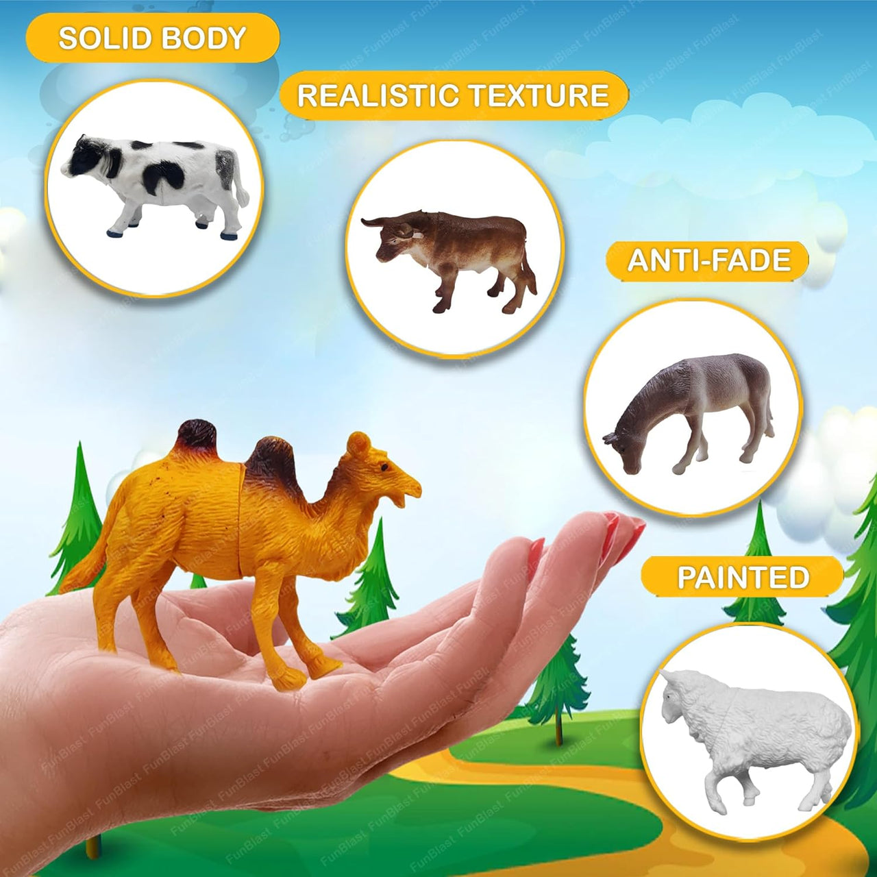 Nutztiere | Bauernhoftiere kennenlernen - Educatives Tierfiguren-Spielset für Kinder