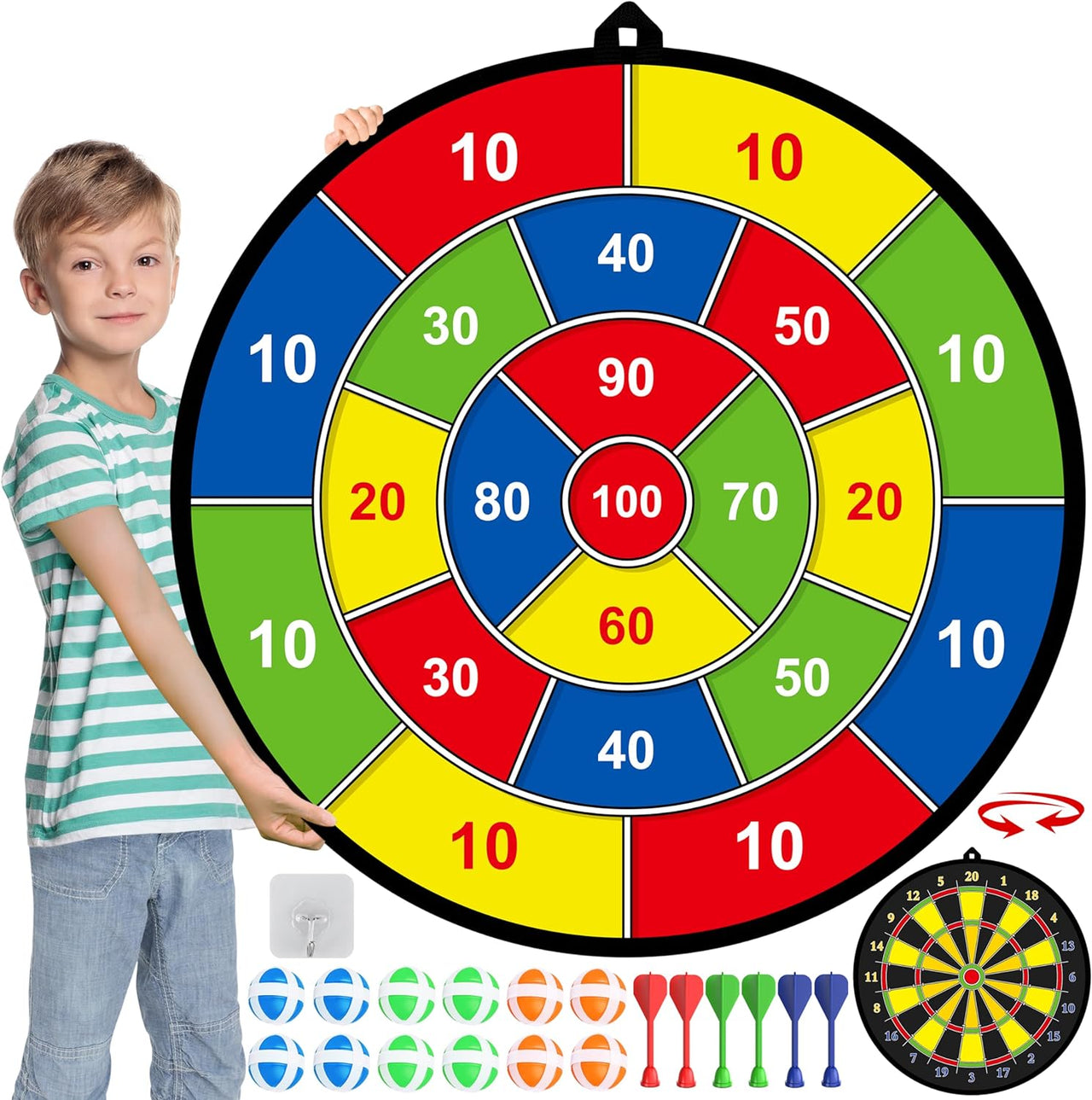 Sticky Dart Fun | Veilig plezier voor kinderen - Kleurrijk Dartbord Speelset