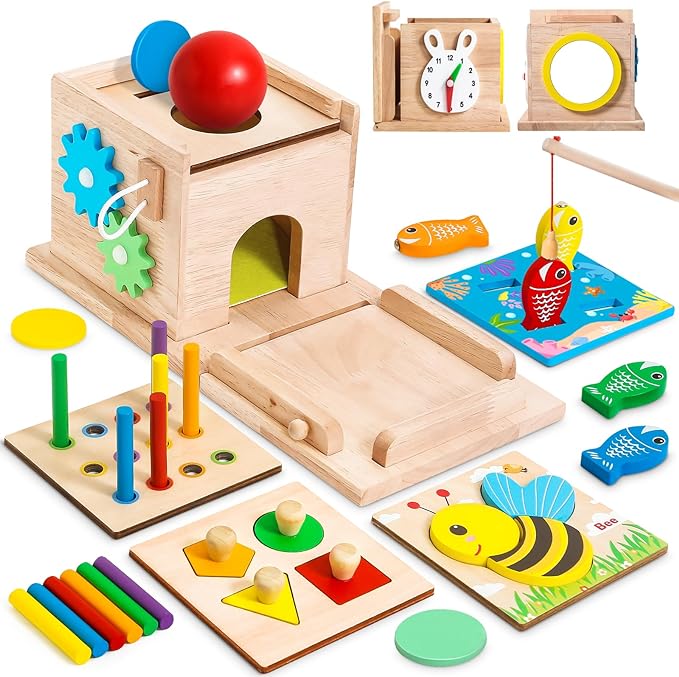 EcoToys EduPlay Box | Stimuleer leren en ontdekken - Montessori Houten Speelset