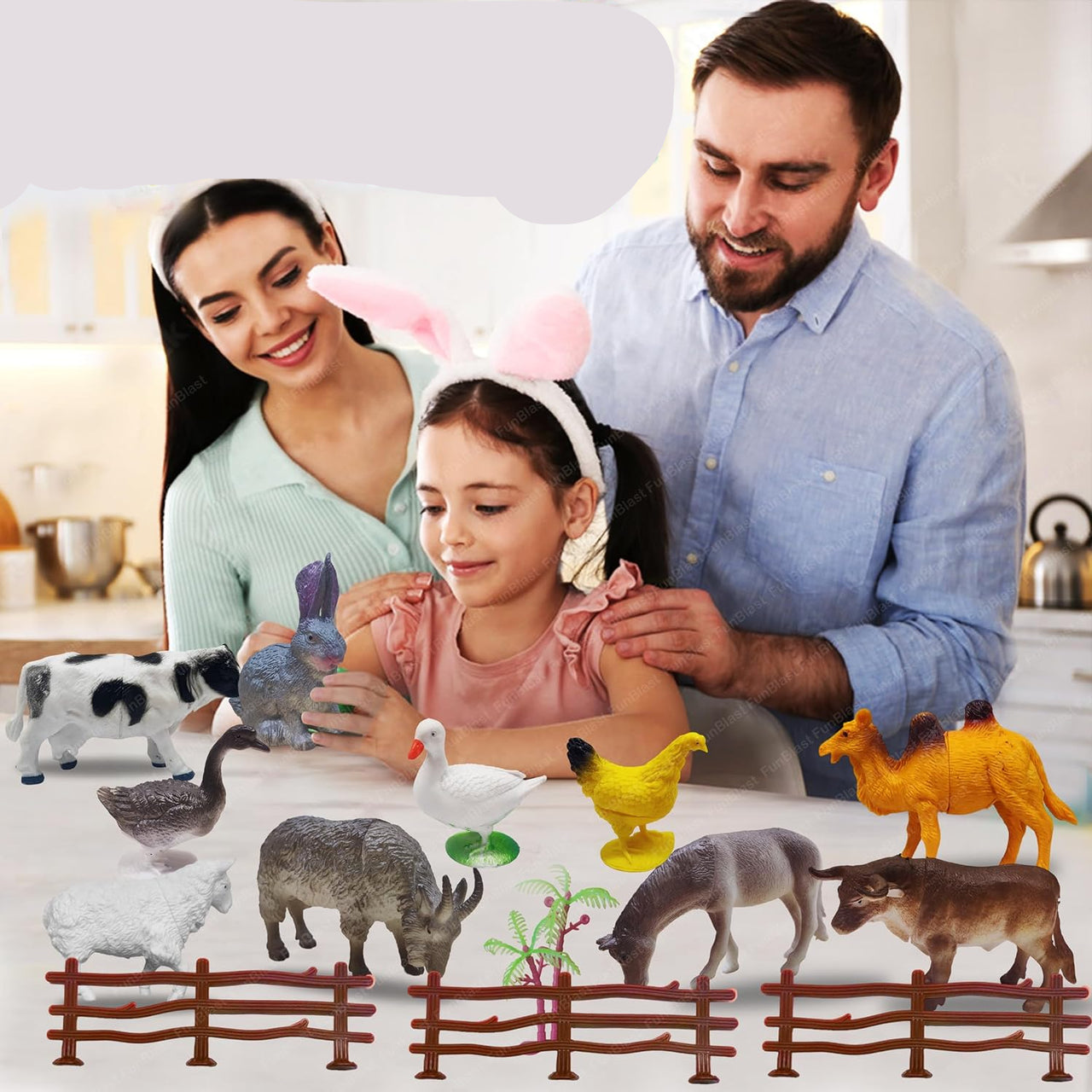 Nutztiere | Bauernhoftiere kennenlernen - Educatives Tierfiguren-Spielset für Kinder
