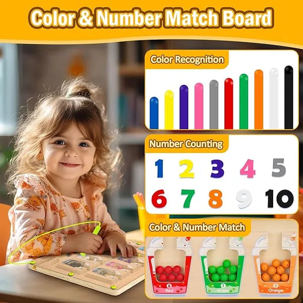 Farbabstimmung | Farbe erkennen und lernen – Montessori Farb- und Zahlenpuzzlebrett
