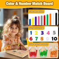 Thumbnail for Farbabstimmung | Farbe erkennen und lernen – Montessori Farb- und Zahlenpuzzlebrett