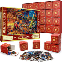 Thumbnail for Calendario de cuenta regresiva de rompecabezas navideño | Haz la Navidad mágica - Rompecabezas de 1008 piezas en 24 ventanillas