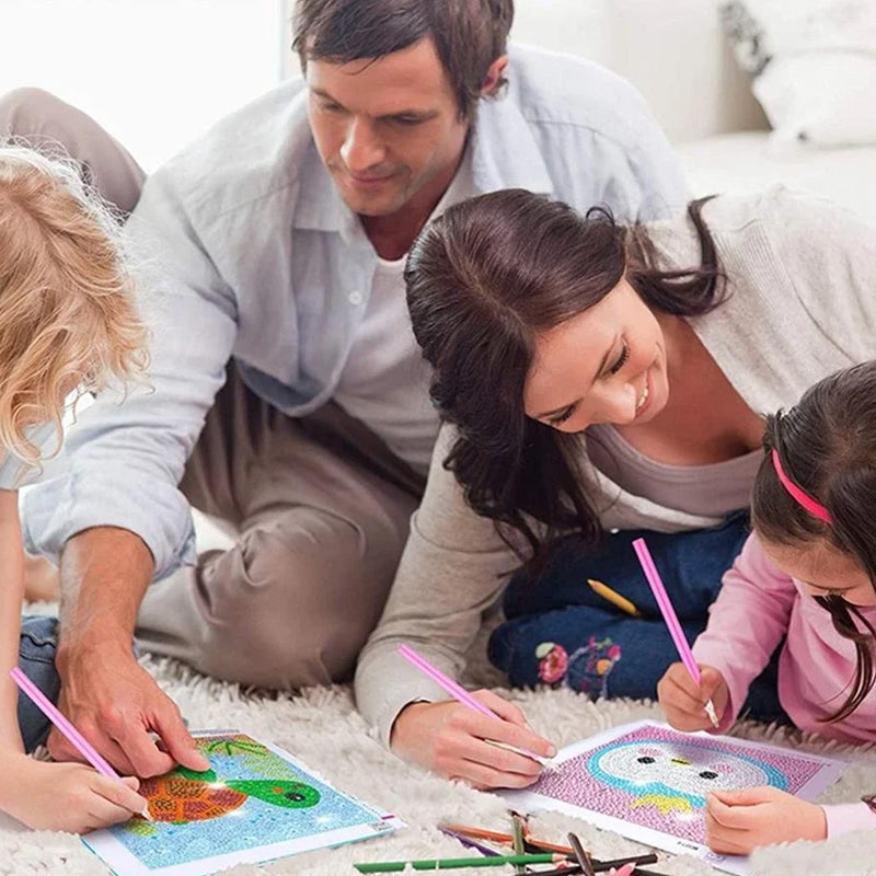 Pegatinas ShinyGem | Diversión mágica de manualidades - Pintura de diamantes 5D para niños