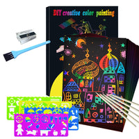 Thumbnail for Farbzauber | Entdecke die Magie der Farben - Regenbogen Kratzpapier Set