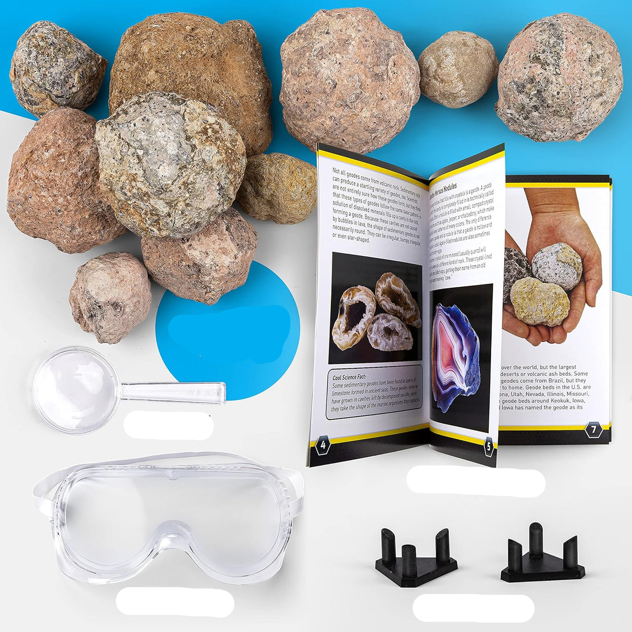 GeoTreasure | Entdecke Kristalle - Geoden Brechset für junge Geologen