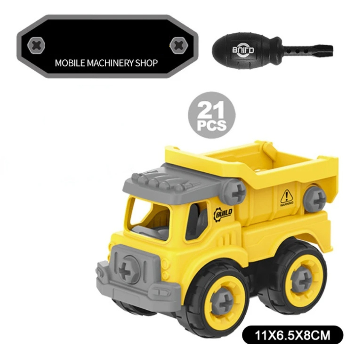 BuildMaster | stimuleer de creativiteit van je kind - bouwspeelset met graafmachine, trekker en meer