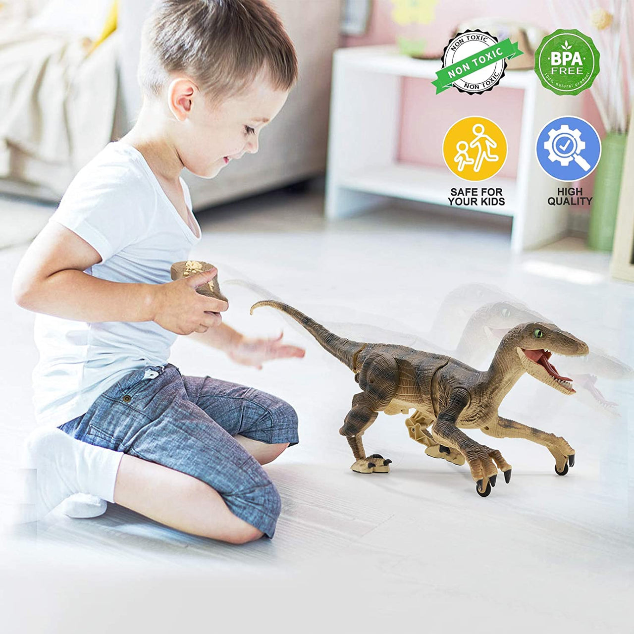 Remote Controlled Dinosaur | Afstandsbedienbare Dinosaurus Raptor voor Kinderen