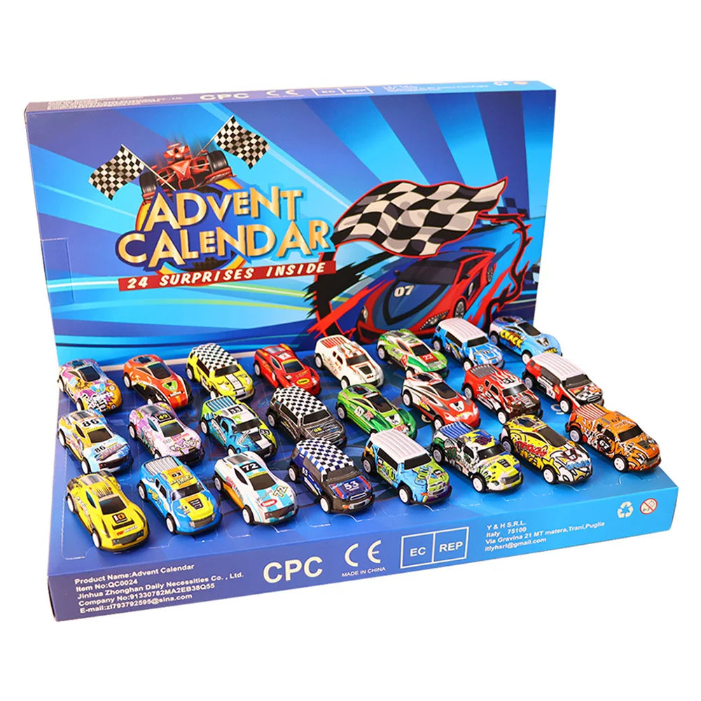 Adventskalender voor kinderen | 24 speelgoedauto's 0