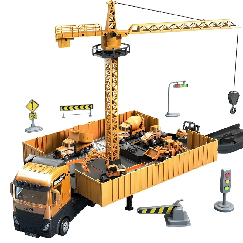BrixBuddy Bouwtruck | 2-in-1 met Licht & Geluid, 3–5 jaar – Creatief Bouwen en Leren 0