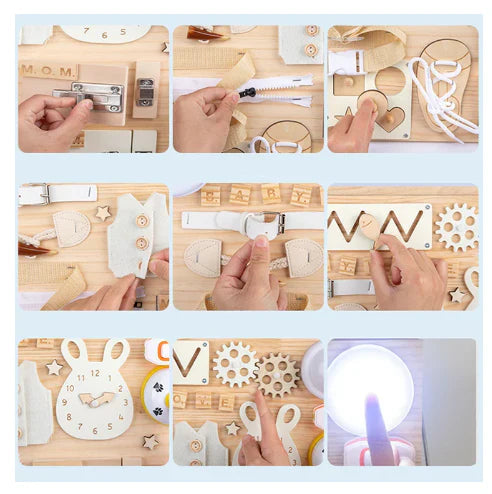 Happy Skills | Ontwikkeling met plezier - DIY Busy Board Materialen