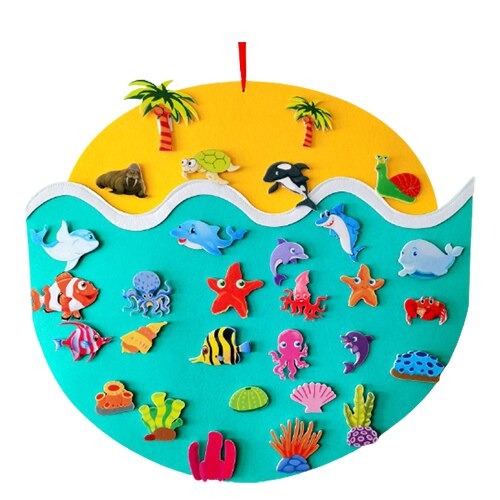 FilzSpaß | Lehrreicher Spaß - Montessori Tiere Filz Spielbrett für Kleinkinder
