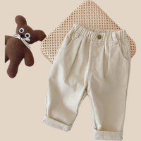 Thumbnail for Casual Jongensbroek met Elastische Tailleband – Beige/Bruin, Comfortabele Pasvorm voor 1-5 Jaar 1