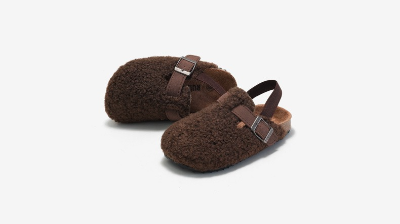 Comfortabele Instappers voor Kinderen van Schapenvacht - Beige/Bruin, Maat 20-34, Antislip en Ademend Design 7