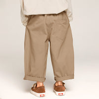 Thumbnail for Comfortabele Unisex Katoenen Broek voor Kinderen – Khaki/Grijs, Maten 2-7 Jaar, Ademend en Relaxte Pasvorm 2