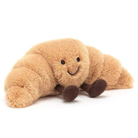 Thumbnail for CroissantCuddle Knuffel | Zacht Pluche Kussen 33 cm, Lichtbruin – Vrolijkheid en comfort voor iedereen 0