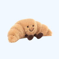 Thumbnail for CroissantCuddle Knuffel | Zacht Pluche Kussen 33 cm, Lichtbruin – Vrolijkheid en comfort voor iedereen 1