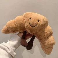 Thumbnail for CroissantCuddle Knuffel | Zacht Pluche Kussen 33 cm, Lichtbruin – Vrolijkheid en comfort voor iedereen 2